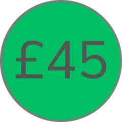 £45 in a green circle