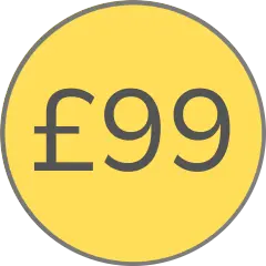 £99 in a yellow circle