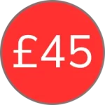 £45 in a red circle